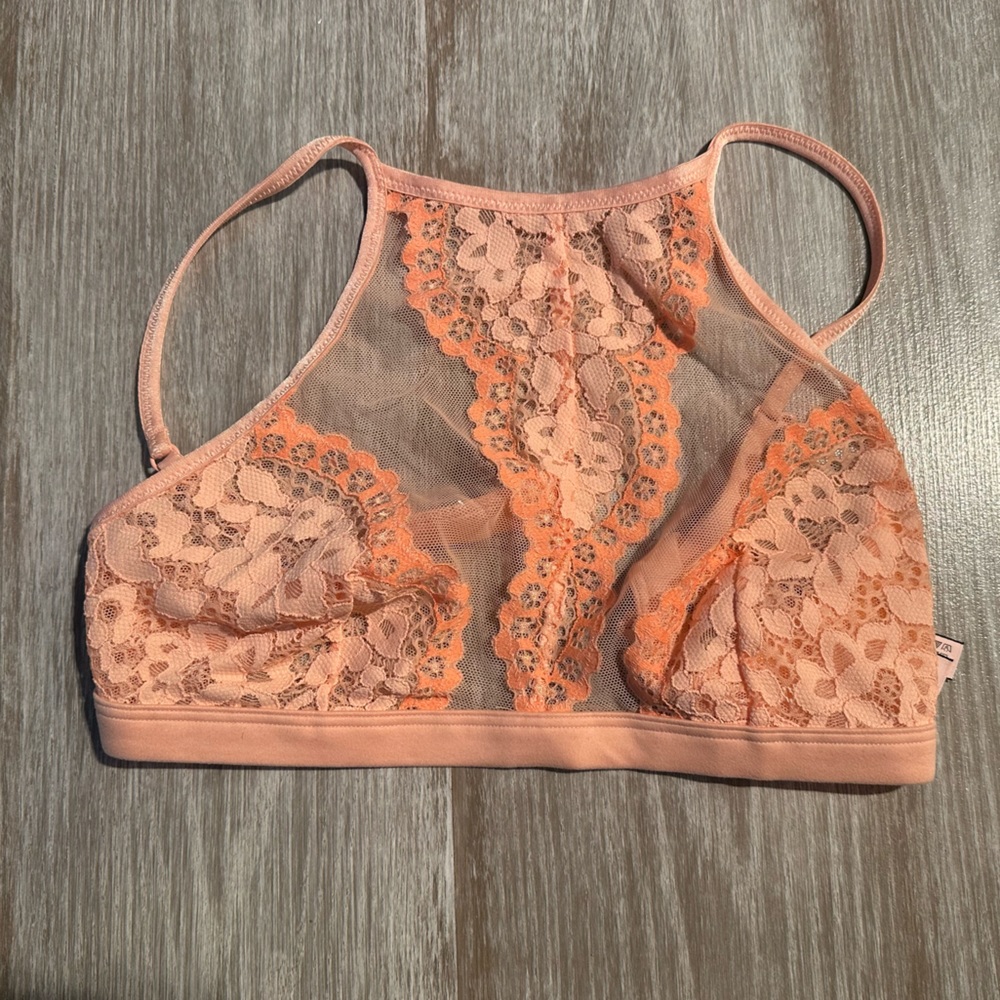 Victorias Secret coral lace bralette